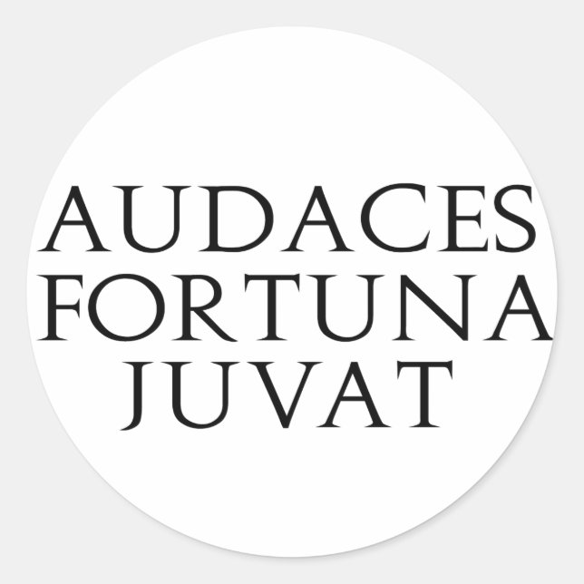 Adesivo Redondo Audaces Fortuna Juvat (Frente)