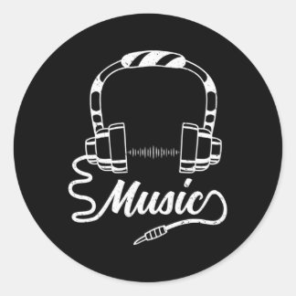 Adesivo Redondo Audiophile Music Sound Cara Dj