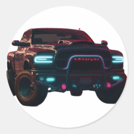 Adesivo Redondo Aufkleber Dodge TRX Neon Truck