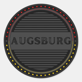 Adesivo Redondo Augsburg City Pride Emblem – German Identity