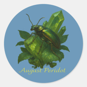 Adesivo Redondo August Peridot - Besouro e Cristal