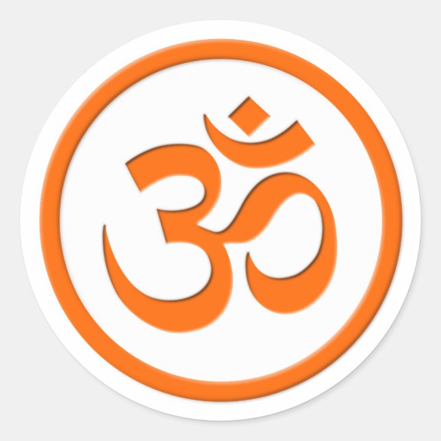 Adesivo Redondo Aum, Om, Ohm (Frente)
