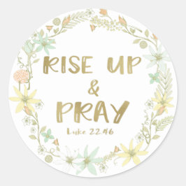 Adesivo Redondo Aumente e reze a citação das escrituras