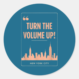 Adesivo Redondo Aumente O Volume Nyc Horizonte Zohran Mamdani Para