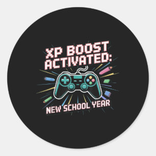 Adesivo Redondo Aumento de Xp, Novo Ano Escolar, Volta às Aulas, G