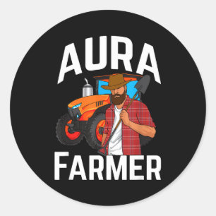 Adesivo Redondo Aura Farmer Meme Engraçado