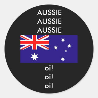 Adesivo Redondo Aussie Aussie Sport Chant