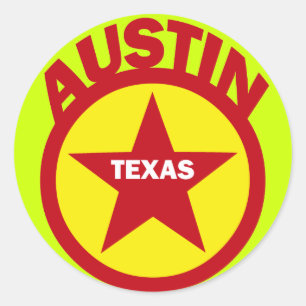 ADESIVO REDONDO AUSTIN, TEXAS