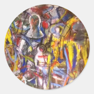 Adesivo Redondo Austin Underground Abstrato Hankamer Artjunkhaus