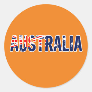 Adesivo Redondo Austrália, australiana