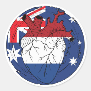 Adesivo Redondo Austrália Australiana Koningsdag Países Baixos