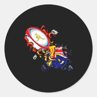 Adesivo Redondo Australia Rugby, Wallabies Rugby Jersey, Australia