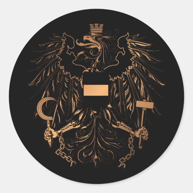 Adesivo Redondo Áustria (Frente)