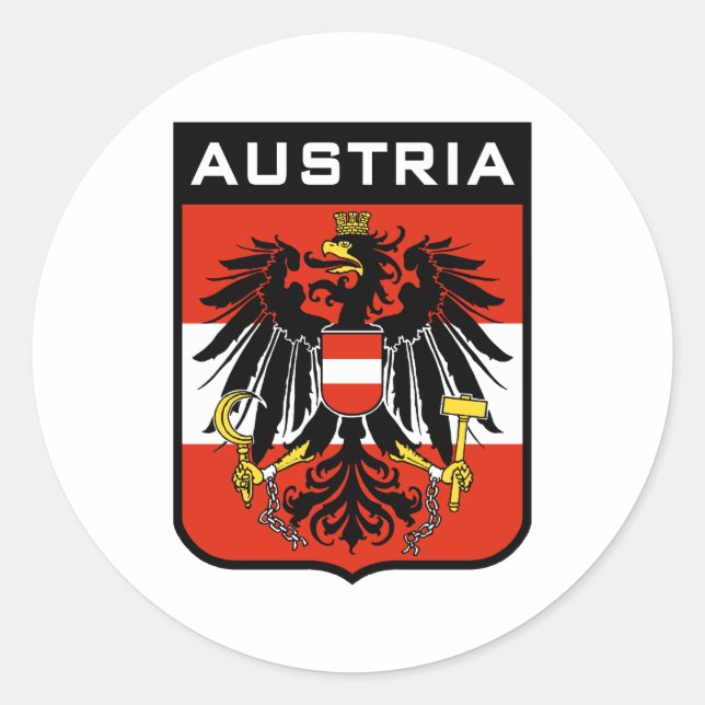 Adesivo Redondo Áustria (Frente)