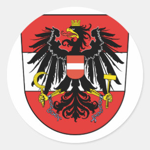 Adesivo Redondo Áustria misturou, Áustria