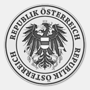 Adesivo Redondo Áustria Round Emblem