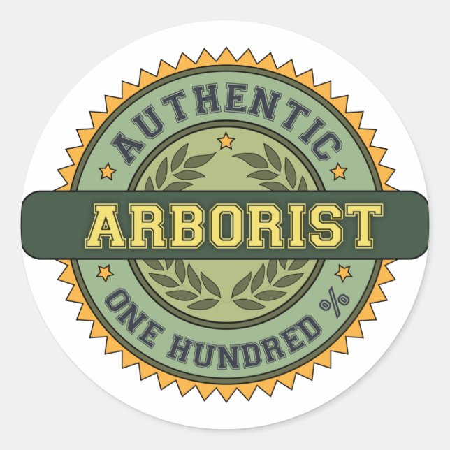 Adesivo Redondo Autêntico Arborista (Frente)