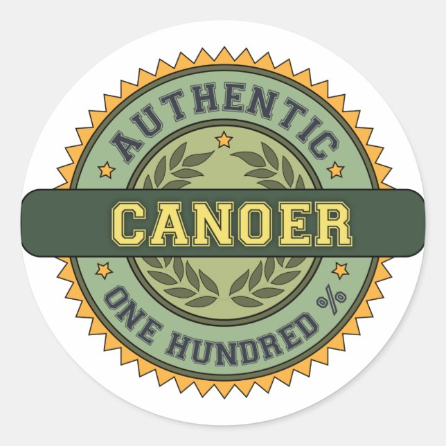 Adesivo Redondo Authentic Canoer (Frente)