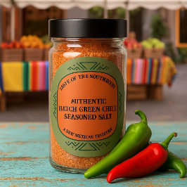 Adesivo Redondo Authentic Hatch Green Chile Custom Spice Label