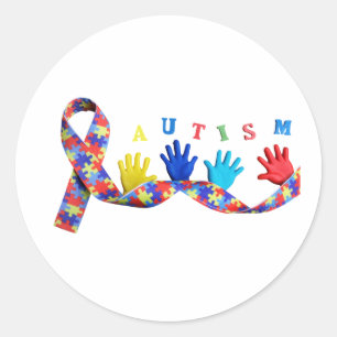 Adesivo Redondo Autism