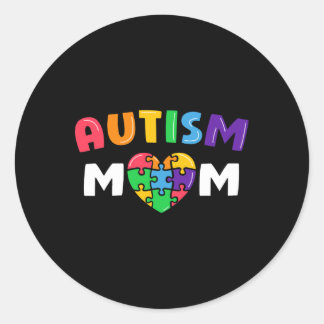 Adesivo Redondo Autism Mom Autism Awareness Gift 