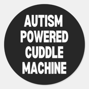 Adesivo Redondo Autism Powered Cuddle Machine