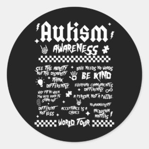 Adesivo Redondo Autism World Tour