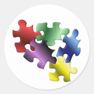 Adesivo Redondo Autismo