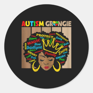 Adesivo Redondo Autismo Afro-Africano Grangie Awarene