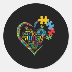Adesivo Redondo Autismo Autismo Autismo Autismo Suporte Autismo Lo