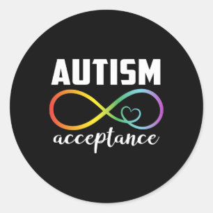 Adesivo Redondo Autismo Consciência Aceitação de Camisas Autismo C