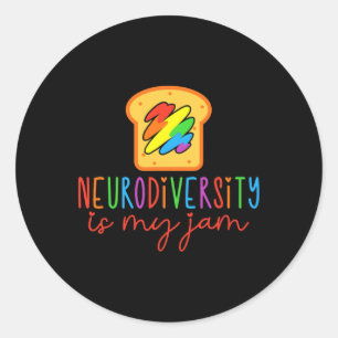 Adesivo Redondo Autismo Consciência Aceitação Neurodiversidade É M