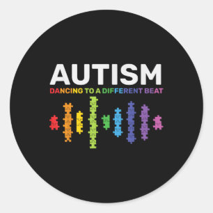 Adesivo Redondo Autismo, Consciência Autismo Mãe Crianças Diferent