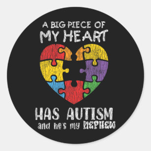 Adesivo Redondo Autismo Consciência Tio Tia tia Família Autistas C