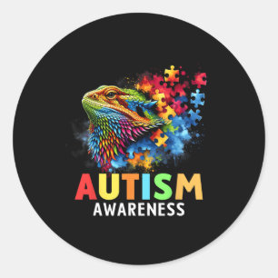 Adesivo Redondo Autismo De Dragão Implicou Autismo Autismo