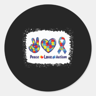 Adesivo Redondo Autismo Do Amor Pela Paz Em Abril Vestimos Azul Pa
