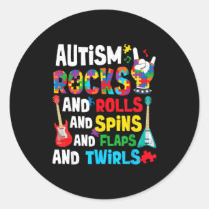Adesivo Redondo Autismo é demais gira gira bate as asas conscienti