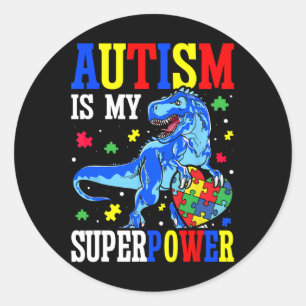Adesivo Redondo Autismo É Meu Superpoder Autismo Sensibilização Di