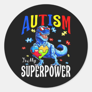 Adesivo Redondo Autismo É Meu Superpoder Autismo Sensibilização Di