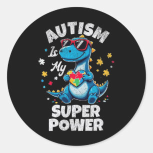 Adesivo Redondo Autismo É Meu Superpoder Autismo Sensibilização En
