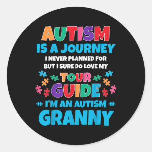 Adesivo Redondo Autismo É Uma Jornada Que Nunca Planejei Autismo A