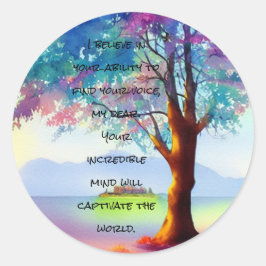 Adesivo Redondo Autismo - Empoderando Mensagem - Captivando Mente