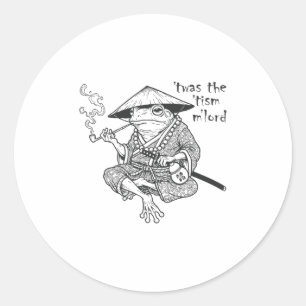Adesivo Redondo Autismo Engraçado Foi O Tismo M Senhor Sapo Memori