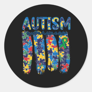 Adesivo Redondo Autismo Espectro de Consciência Brushaft Quebra-ca
