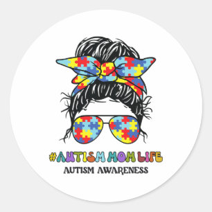 Adesivo Redondo Autismo Mãe A Vida Mensageira A Consciência do Aut