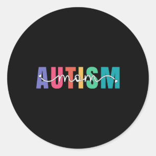 Adesivo Redondo Autismo Mãe Autismo Sensibilização Para As Mulhere