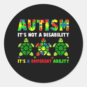 Adesivo Redondo Autismo Não É Sensibilização Para O Autismo Da