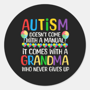 Adesivo Redondo Autismo não vem com consciência autista manual