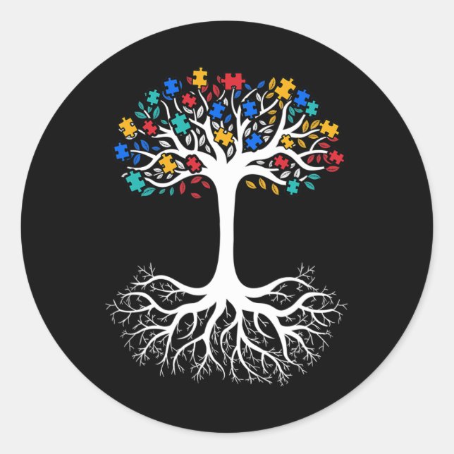 Adesivo Redondo Autismo Não Vem Com Deficiência Manual Mont (Frente)