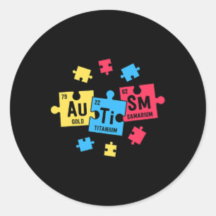 Adesivo Redondo Autismo Para Professores SPED Elementos de Mesa Pe